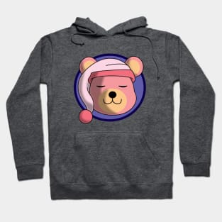 Sleepy Pink Bear Hoodie